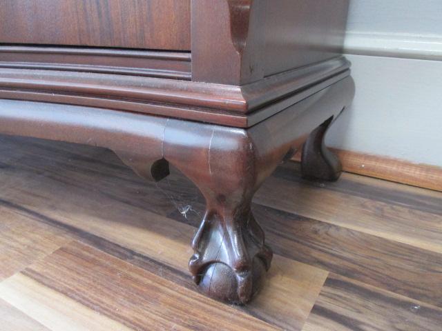 Georgian Reproductions Mahogany China Cabinet with Ball and Claw Feet