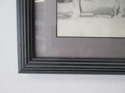 Black/White Photo Print of Loaded and Parked Stagecoach in Front of Hotel in Telluride, Co.