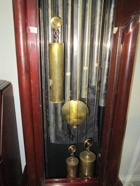 Imposing Antique Bailey, Banks and Biddle Mahogany Grandfather Floor Clock