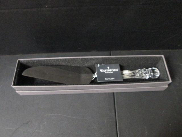 Waterford Cutlery Crystal Handle Cake Knife with Stainless Blade in Original Box