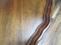 Carved Craftique Mahogany Pie-Crust Tilt Top Table with Ball and Claw Feet