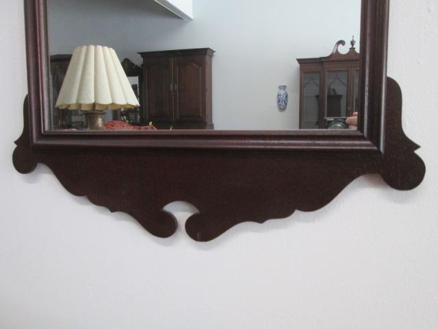 Vintage 1944 Hubbuch Mahogany Chippendale Style Mirror