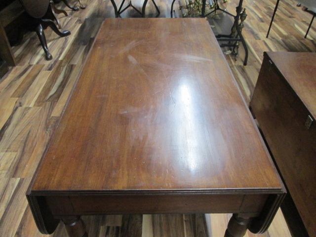 Antique Mahogany Drop Leaf Table with Drawer