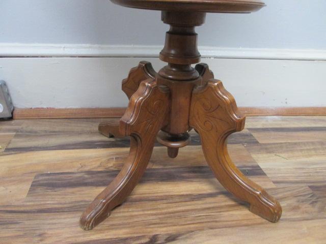 Unique Victorian Eastlake Round Game Table
