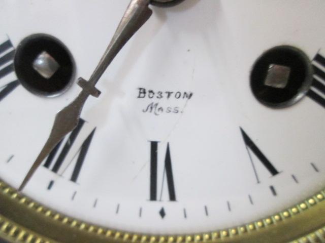 Vintage Shreve Crump & Lowe Boston, Ma. Visible Escapement Brass 4 Glass Mantle Clock