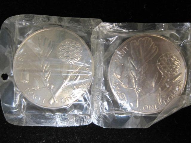 Lot of (2) 1981 $1 New Zealand Coins- 92.5% Silver