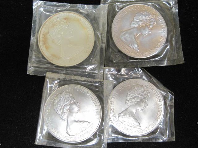Lot of (4) Virgin Island Coins- 92.5% Silver- 1973, 1975, 1976 (2)