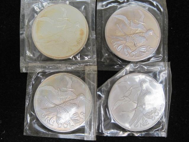 Lot of (4) Virgin Island Coins- 92.5% Silver- 1973, 1975, 1976 (2)