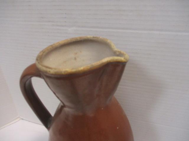 Stoneware Pitcher with Applied Handle