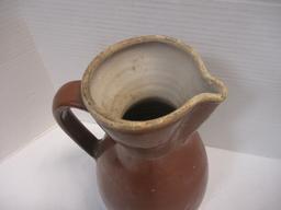Stoneware Pitcher with Applied Handle