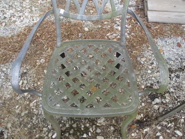 Aluminum Armchair and Bistro Umbrella Table