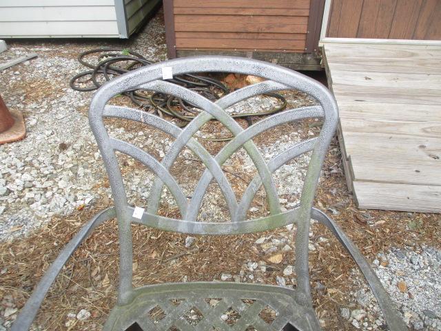 Aluminum Armchair and Bistro Umbrella Table