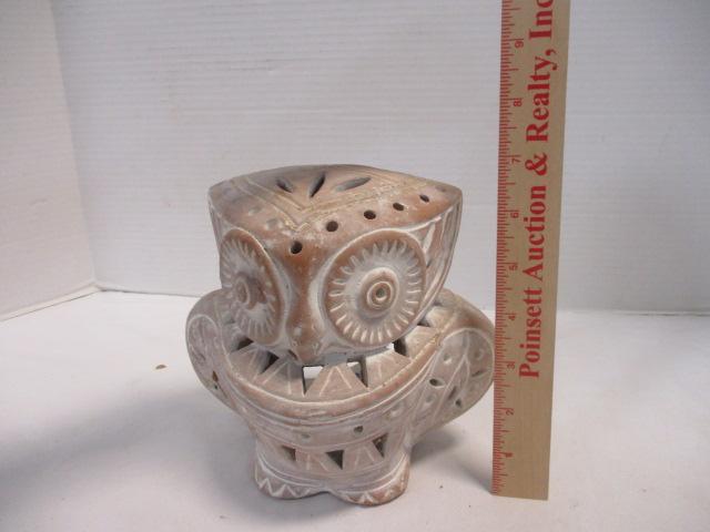 Serrv Bangladesh Pottery Owl Votive