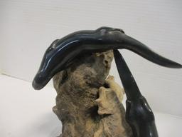 John Perry Driftwood Cypress Knot Otter Sculpture