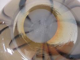 Brown Swirl Art Glass Bowl