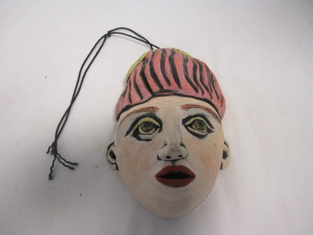 Wilder Signed Handpainted Pottery Face Mask