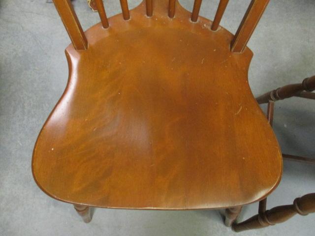 Pair of Wood Spindle Fiddle Back Side Chairs