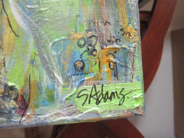 S. Adams Signed Original "Poppy" Canvas Artwork