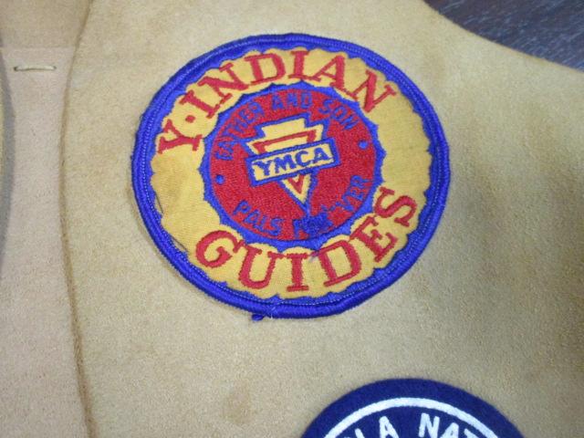 Three Hand Crafted Suede/Leather Osceola Nation YMCA Camp Vests