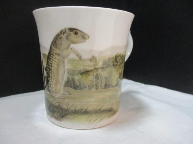 Six Queen's Horchow Collection Fine Bone China Wildlife Mugs