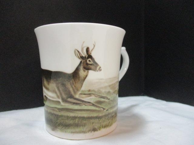 Six Queen's Horchow Collection Fine Bone China Wildlife Mugs