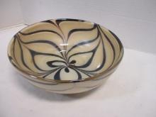 Brown Swirl Art Glass Bowl