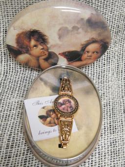 Avon Cherub Watch in Tin