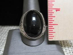 Men's Sterling Silver and Black Onyx Ring