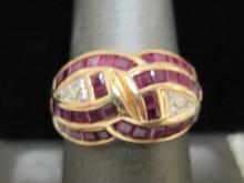 10k Gold Ruby and Diamond Ring- Appraised at $2,050!