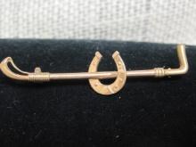 Antique Gold Filled Equestrian Pin