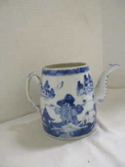 Blue & White Porcelain Teapot