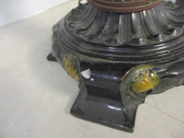 Art Nouveau Slag Glass Tiffany Style Lamp