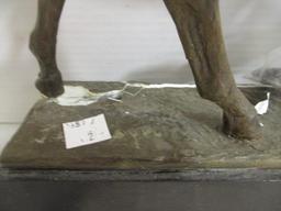 Bronze Horse Sculpture on Stand