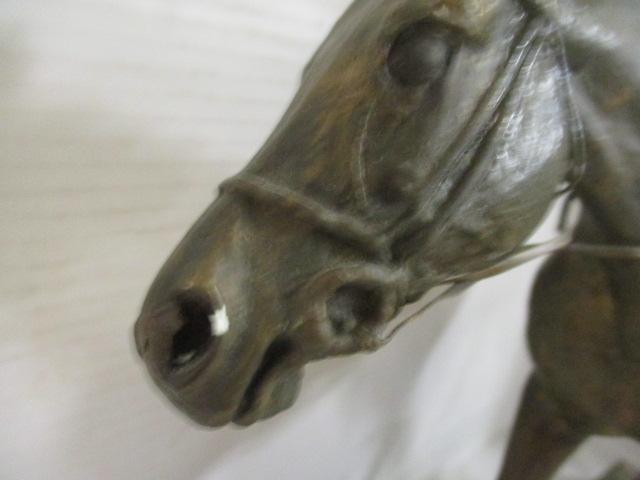 Bronze Horse Sculpture on Stand