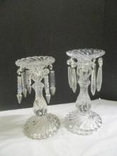 Crystal Candleholders w/prisms