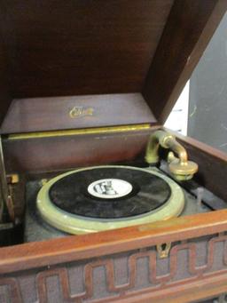 Antique Edison Victrola with Edison Diamon Disc Records