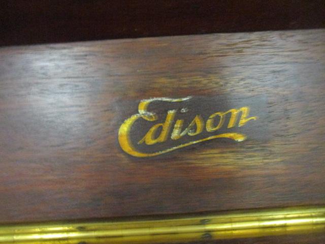 Antique Edison Victrola with Edison Diamon Disc Records