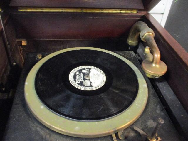 Antique Edison Victrola with Edison Diamon Disc Records