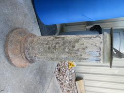 Concrete Pedestal with Cast Metal Sundial