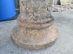 Concrete Pedestal with Cast Metal Sundial