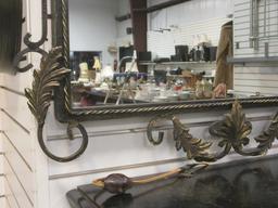 Large Ornate Wrought Iron Wall Mirror