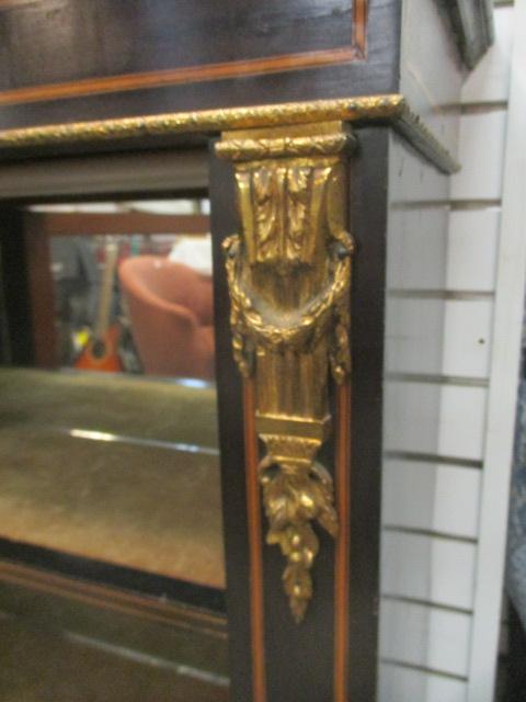 Antique Black Lacquer French Style Victorian Curio