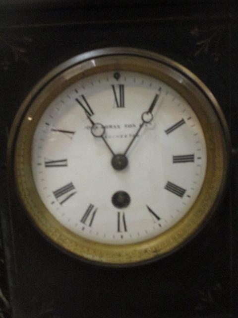 Vintage John Lomax Son & Co. Slate Mantle Clock