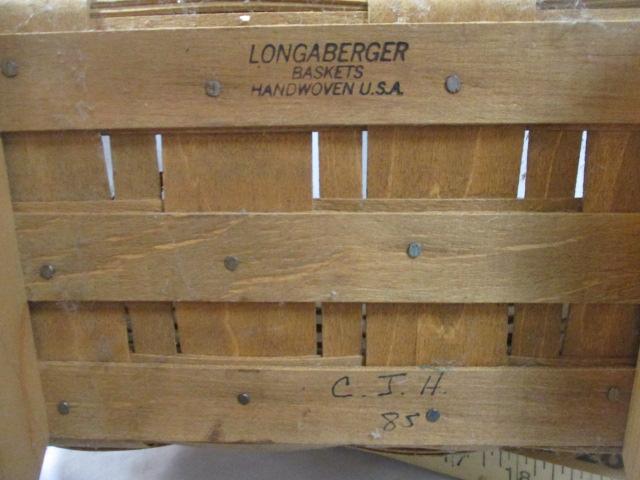 1985 Signed Longaberger Magazine Basket