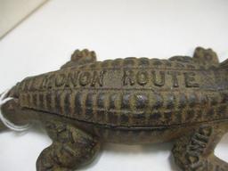 Antique Cast Iron Railroad Advertisement Match Holder