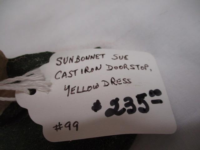 Vintage Cast Iron Sun Bonnet Sue Doorstop
