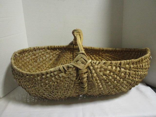 Hand Woven Native American Split Oak Buttock Basket