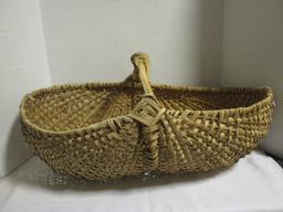 Hand Woven Native American Split Oak Buttock Basket