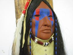 Native American Indian Hunter Face Mask Wall Hanging