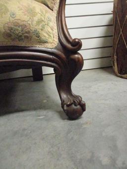 Antique Victorian Carved Rosewood Sofa